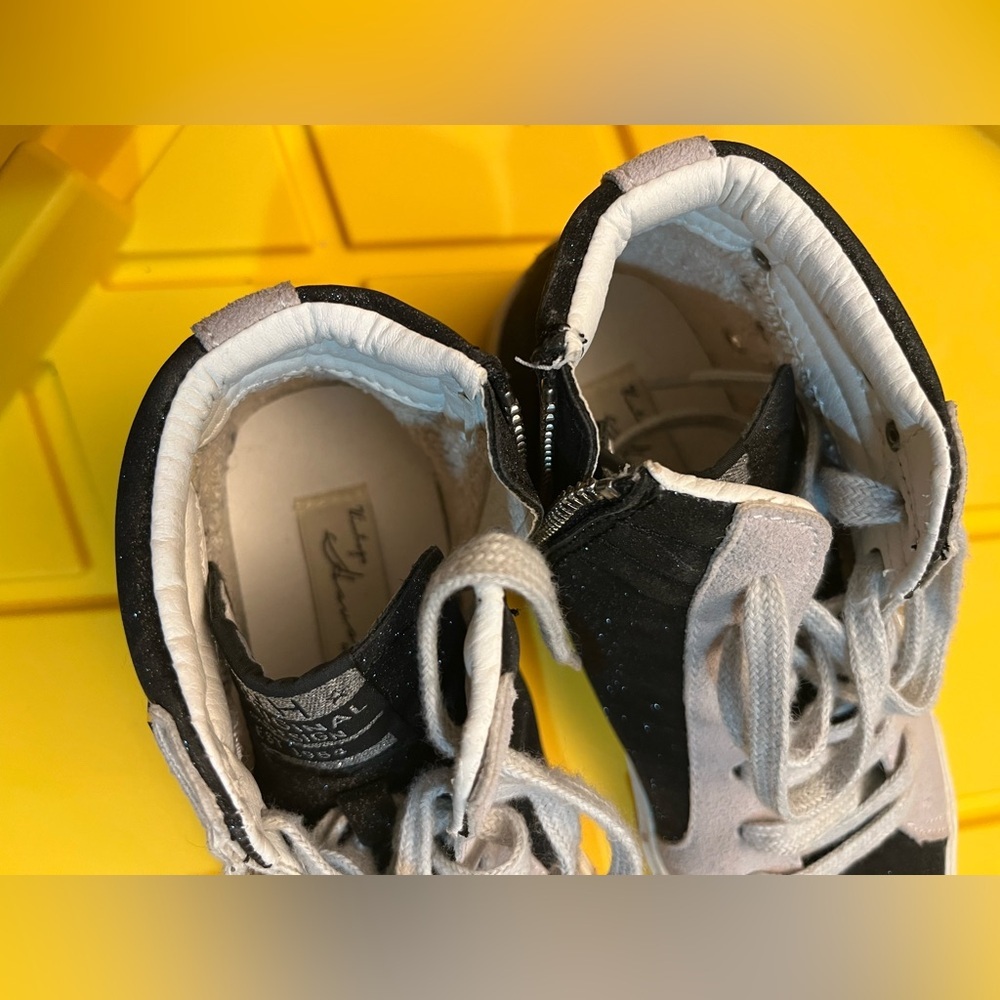 Vintage Havana KIDS GRETA - Black and White High-Top Star Accents Sneakers Shoes - Picture 4 of 13